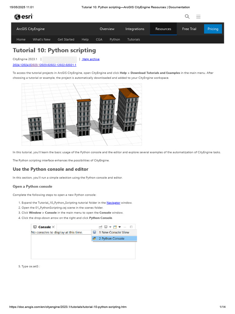 Tutorial 10 - Python scripting-ArcGIS CityEngine Resources ...