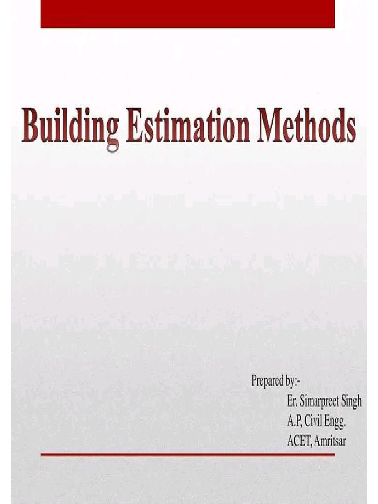 Estimation Basics | PDF