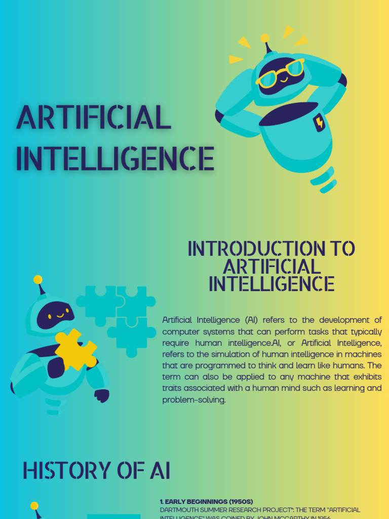 Blue and White Illustrative Artificial Intelligence Presentation | PDF ...