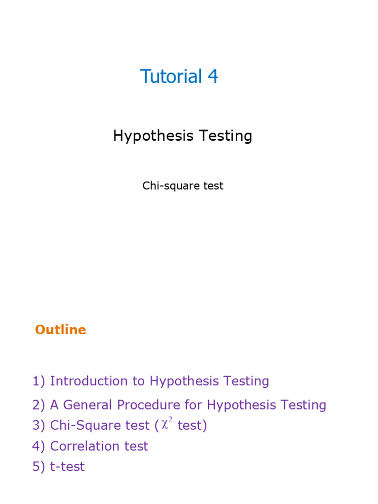 T4 Hypothesis Test - Chi Square Test | PDF | Hypothesis | Statistics