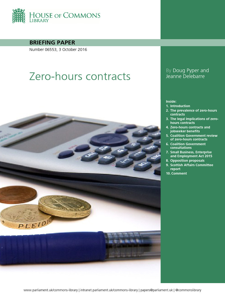 Zero-Hours Contracts Overview | PDF | Employment | Economies