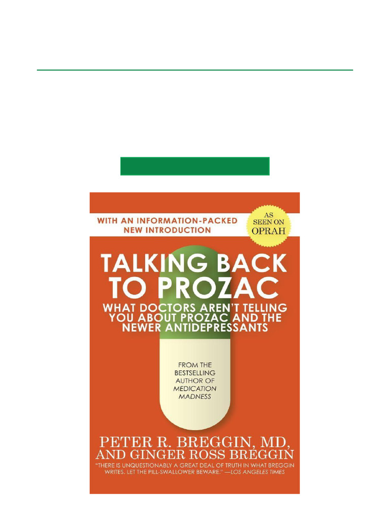 Secure Copy Talking Back To Prozac What Doctors Aren't Telling You