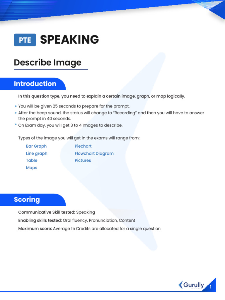 Mastering Image Description for PTE | PDF | Fluency | Linguistics
