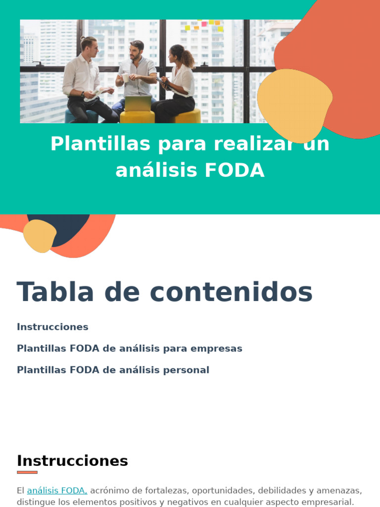 Plantillas para Análisis FODA | PDF | Análisis FODA | Business