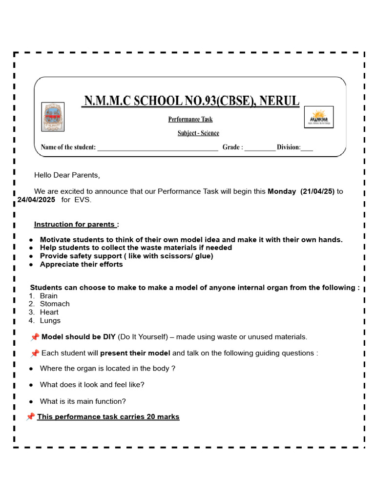 EVS Performace Task Grade 2 | PDF