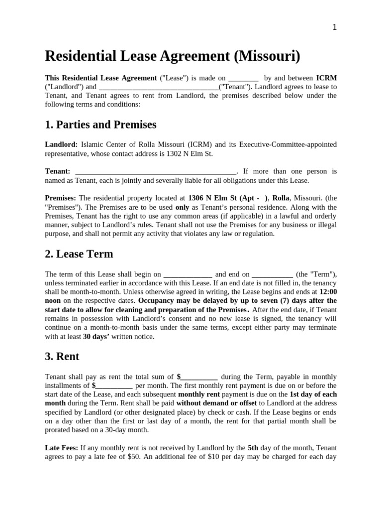 Residential Lease Agreement | PDF | Leasehold Estate | Lease
