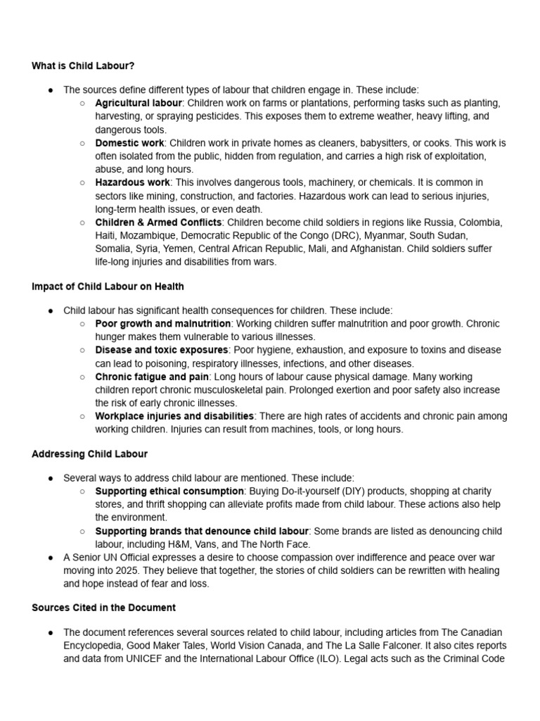 Understanding Child Labour Issues | PDF | Occupational Safety And ...