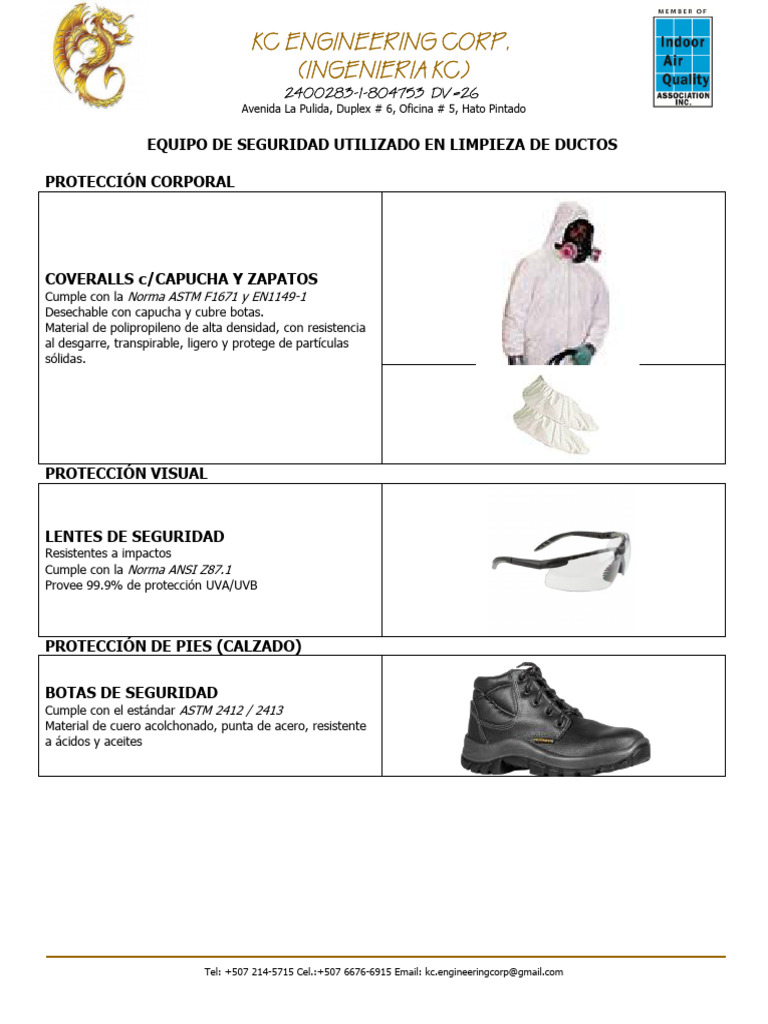 KC Engineering - Equipo de Seguridad - Rev.22-Ago-2019 | PDF