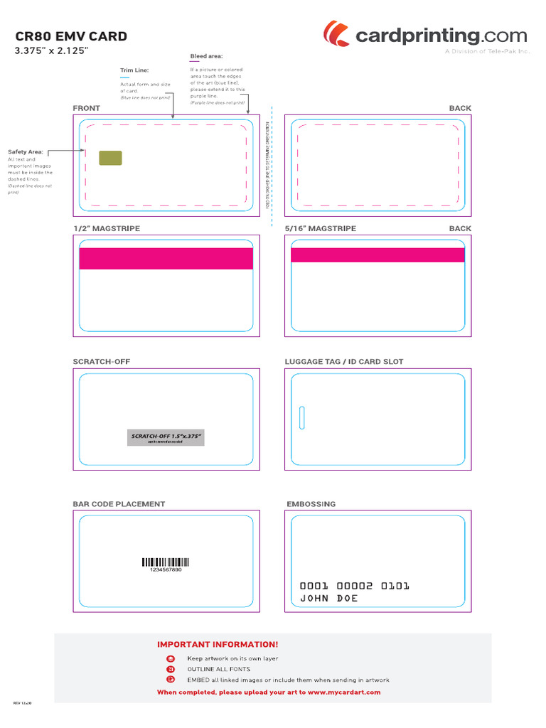 CardPrinting EMV Template | PDF