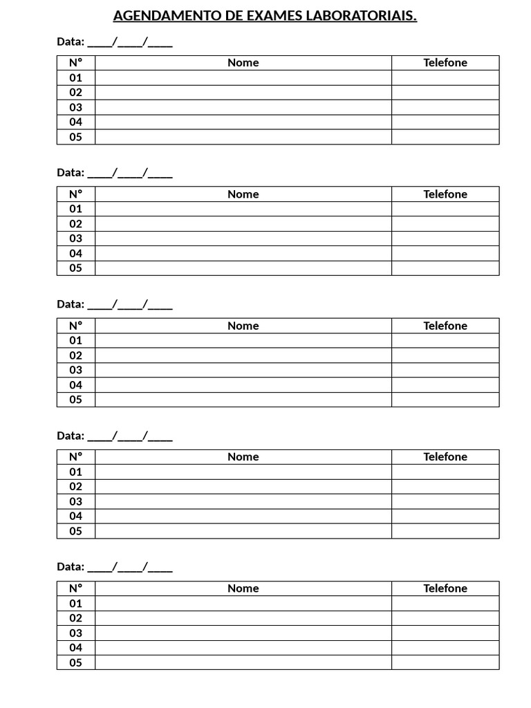 Agendamento de Exames Laboratoriais | PDF