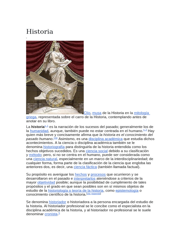 Definición y Estudio de la Historia | PDF | Edades medias | Historiografía
