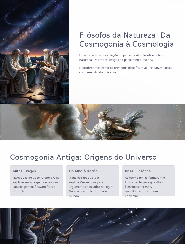 Da Cosmogonia à Cosmologia Filosófica | PDF | Pensamento | Matemática