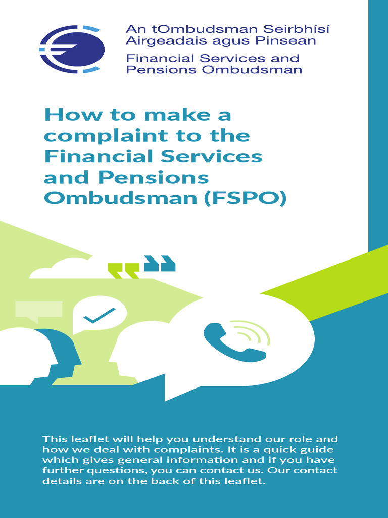 How To Make A Complaint FSPO 2023 | PDF | Credit | Finance & Money ...