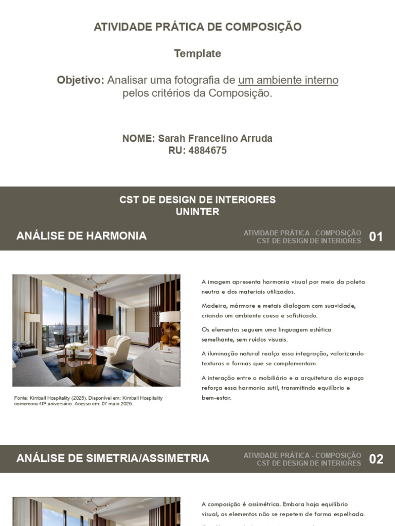 Template - Composicao - Design de Interiores - Sa | PDF | Simetria