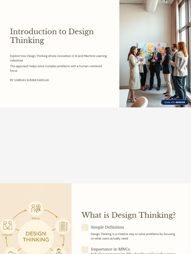 Introduction To Design Thinking PDF | PDF | Design Thinking | Cognition