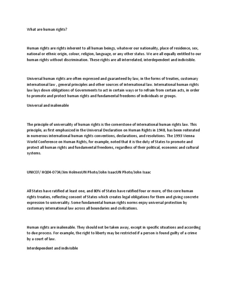 Understanding Human Rights Principles | PDF