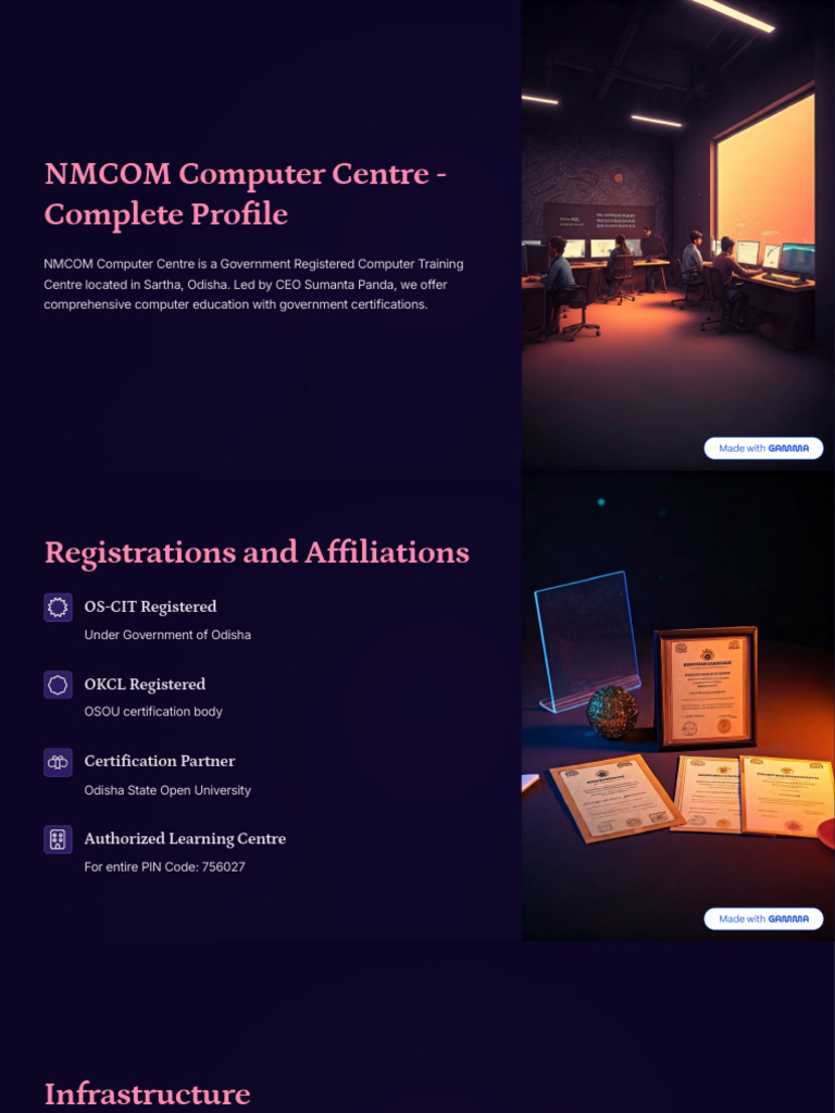 NMCOM Computer Training Centre Overview | PDF