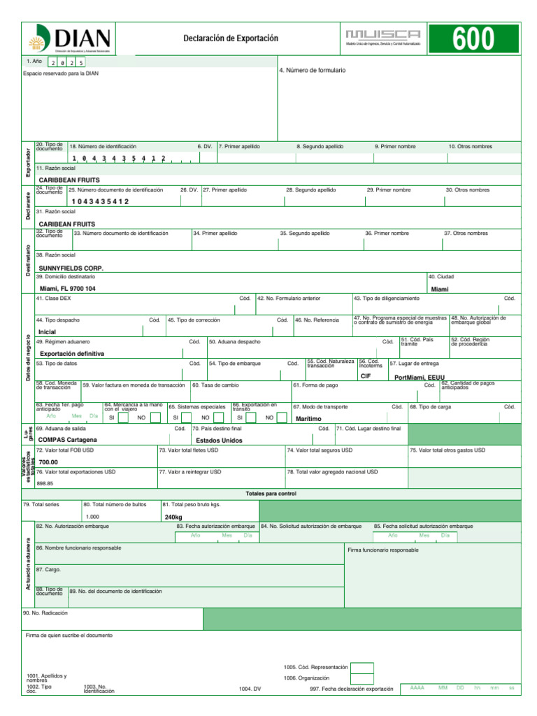 Declaración De Exportación Pdf El Comercio Internacional