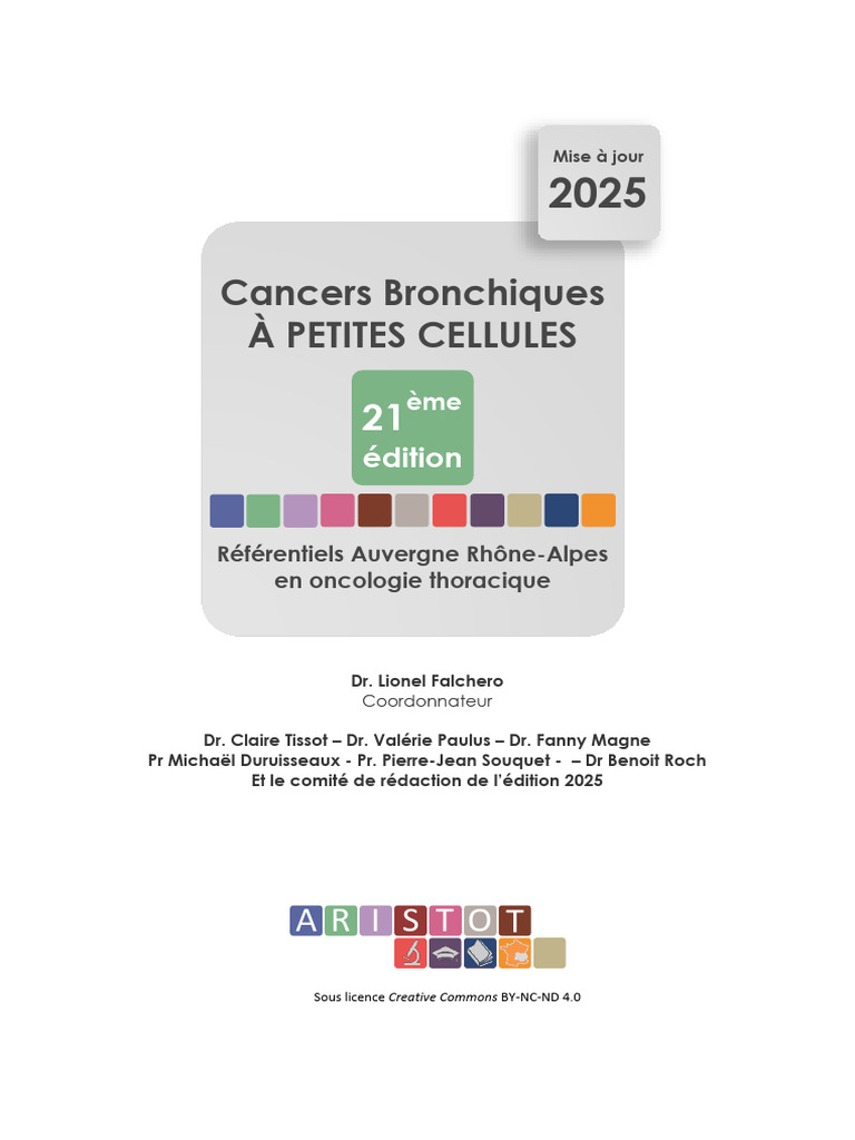 Cancers bronchiques à petites cellules 2025 | PDF | Cancer | Oncologie