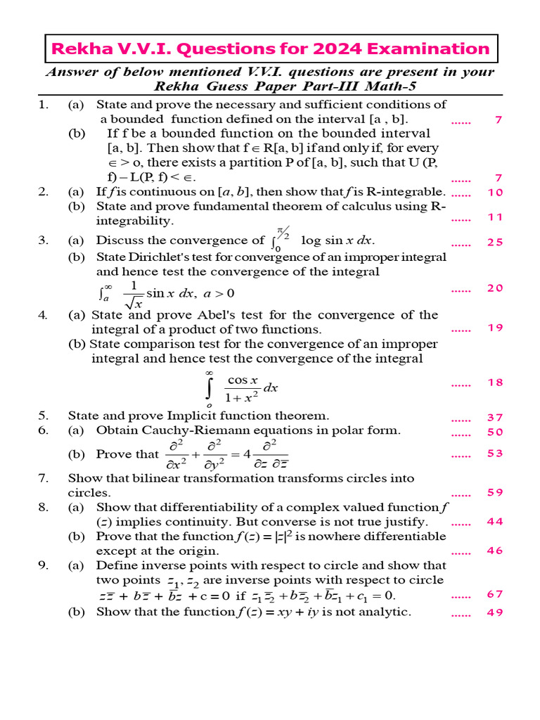Rekha V.V.I. Maths (Hons.) Part-3 | PDF | Function (Mathematics ...