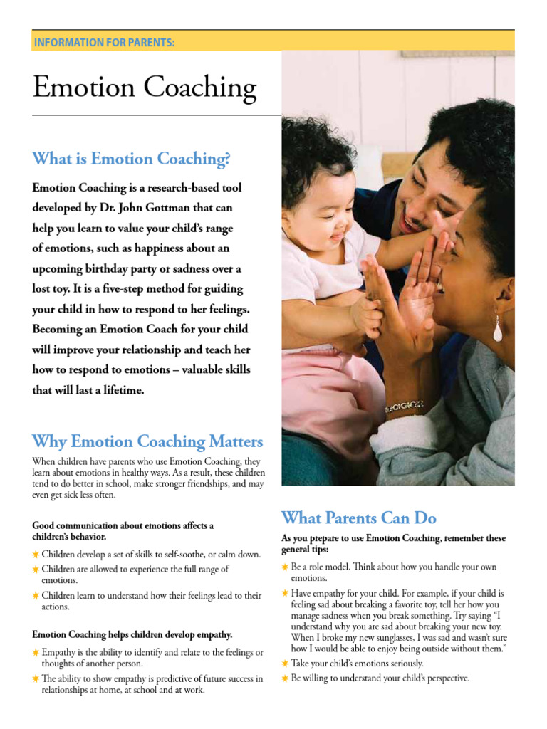 Understanding Emotion Coaching for Parents | PDF | Emotions | Feeling