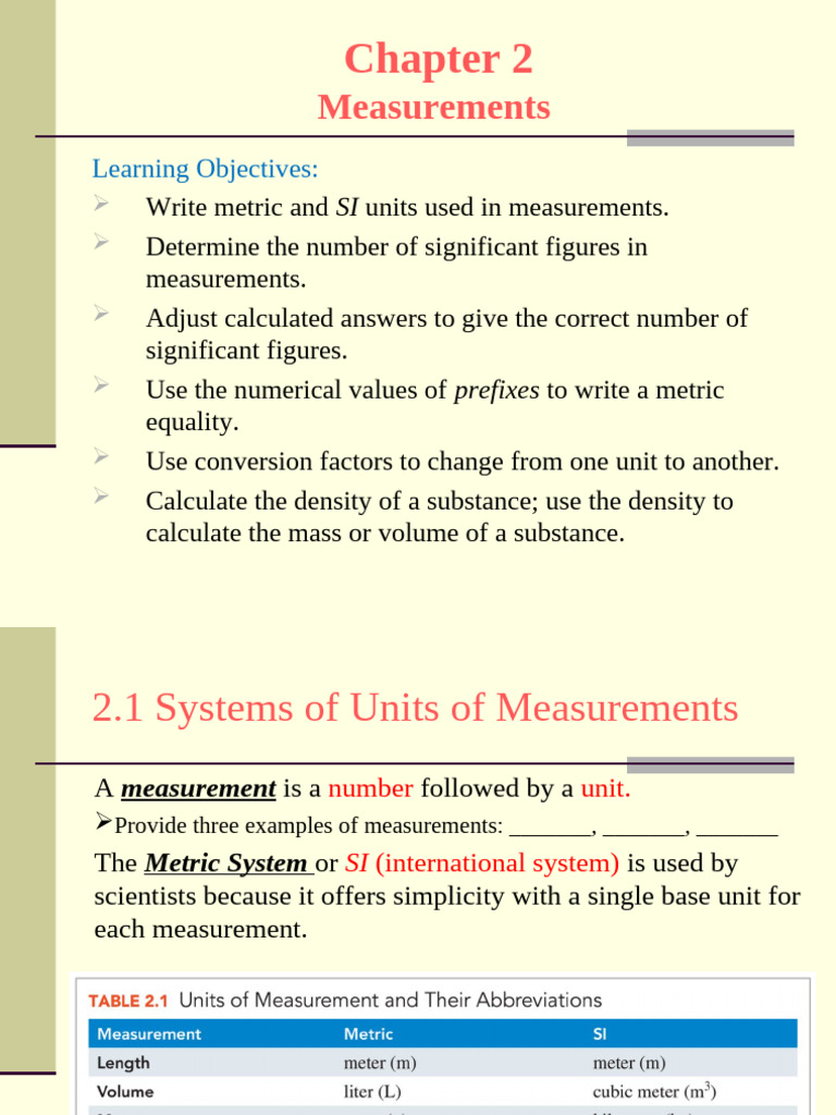 Measurement Units and Significant Figures | PDF | Significant Figures ...