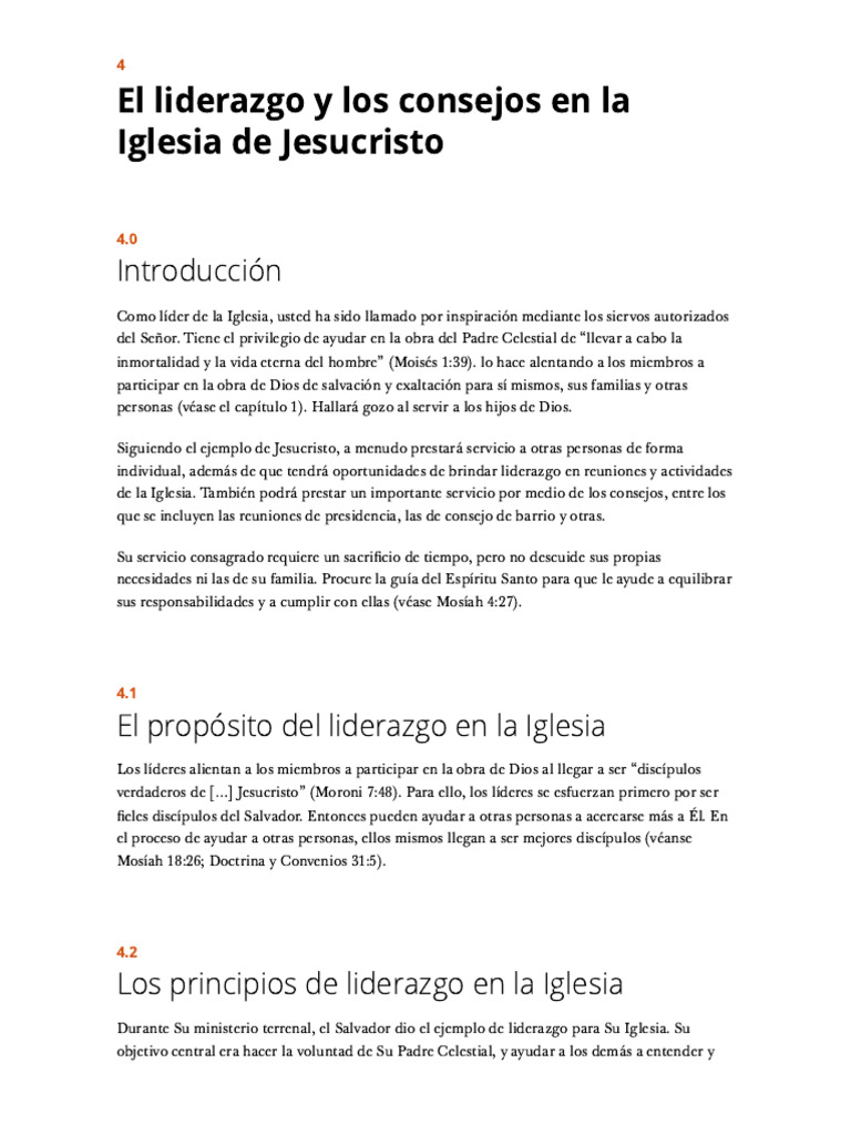 El Liderazgo y Los Consejos en La Iglesia | PDF | Jesús | Iglesia cristiana