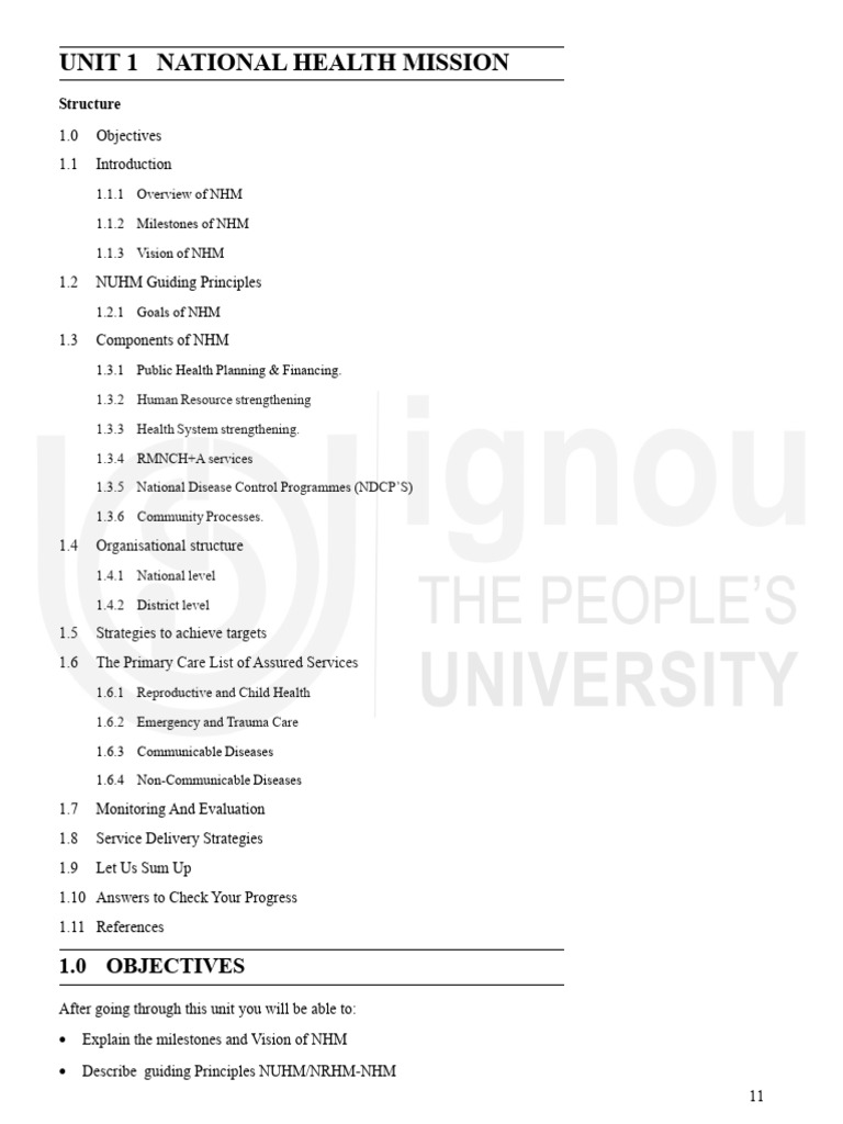 Overview of National Health Mission | PDF | Social Programs | Social Policy