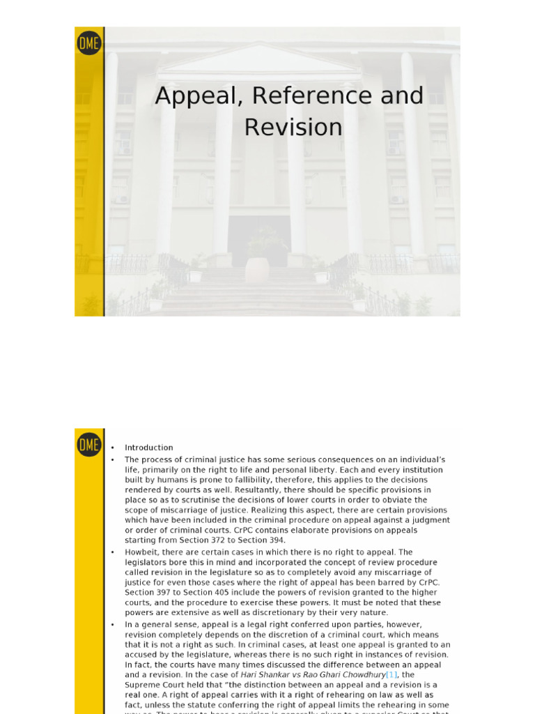 Appeal, Reference, Revision | PDF