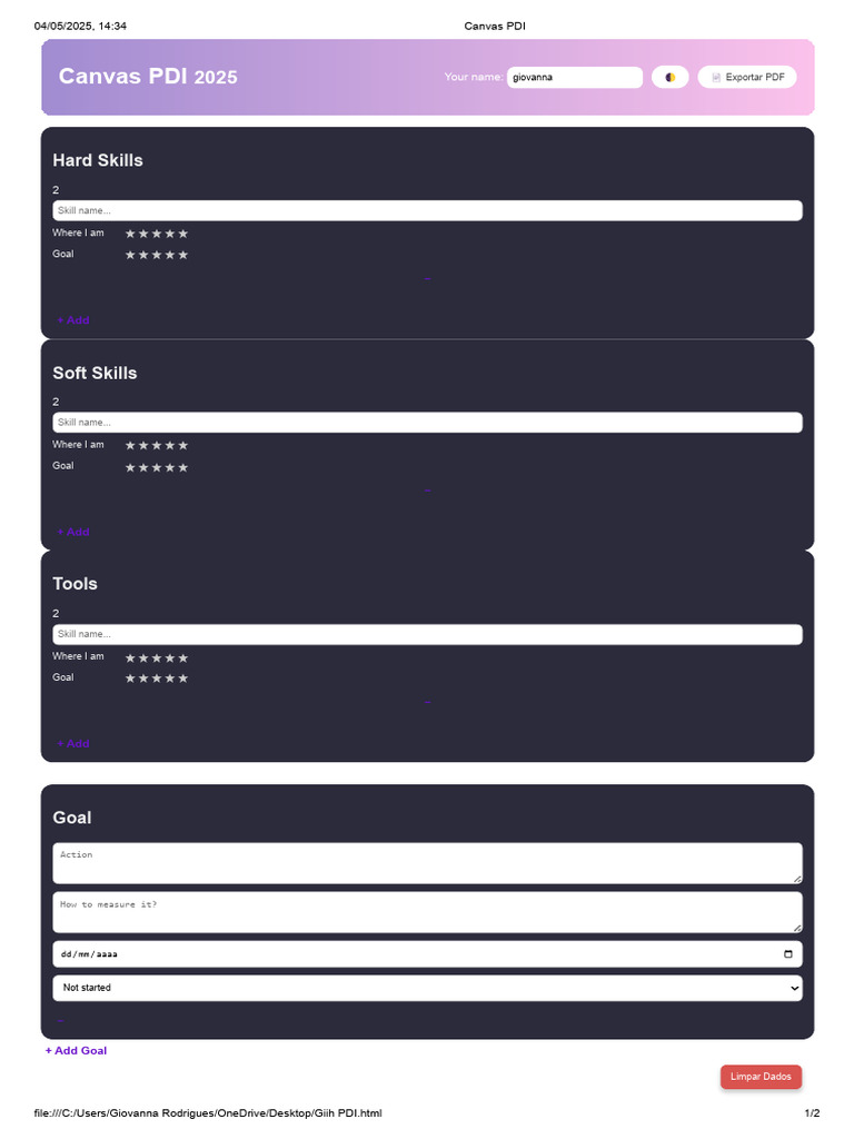 Canvas PDI | PDF