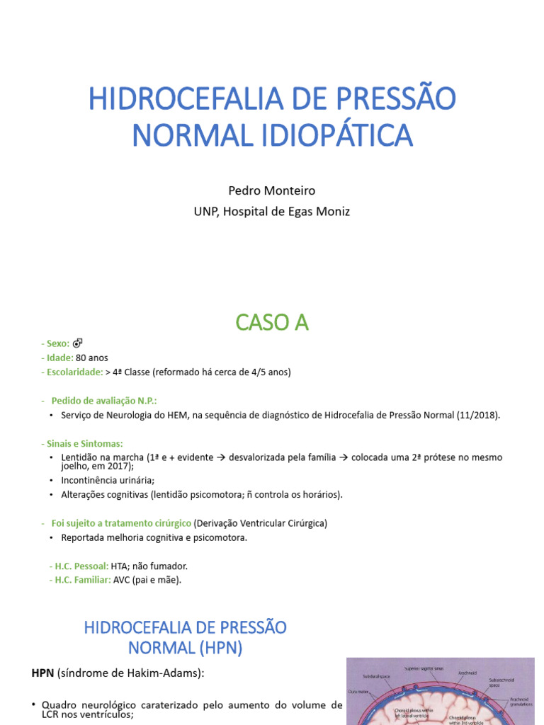 Hidrocefalia de Pressão Normal: Sintomas e Tratamento | PDF | Doenças e ...
