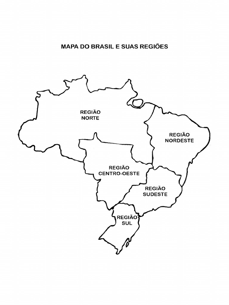 Mapa Das Regiões Do Brasil | PDF