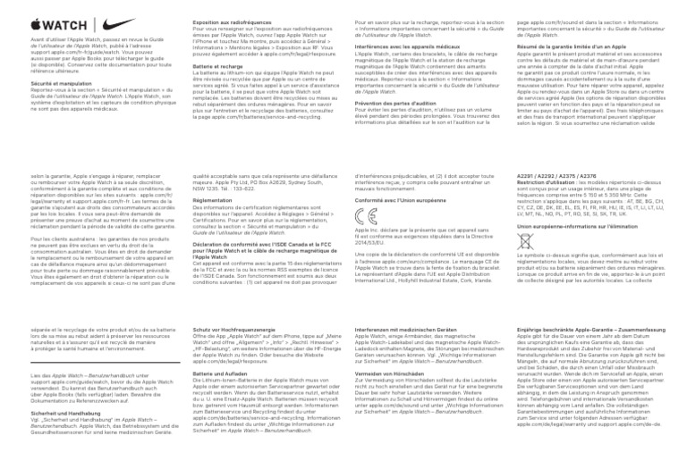 Guide d'utilisation de l'Apple Watch | PDF | Apple Inc. | Sociétés ...