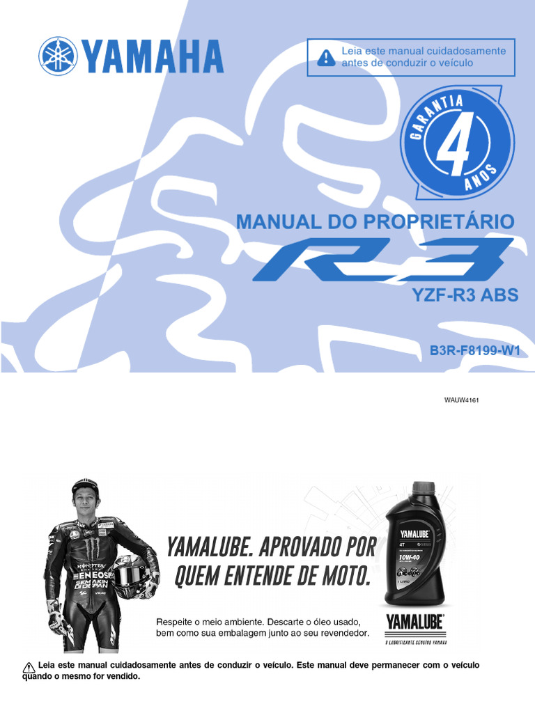 Manual do Proprietário YZF-R3 ABS | PDF | Motocicleta | Freios ABS