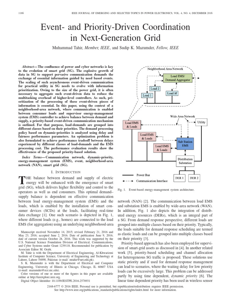Event - and Priority-Driven Coordination in Next-Generation Grid | PDF ...