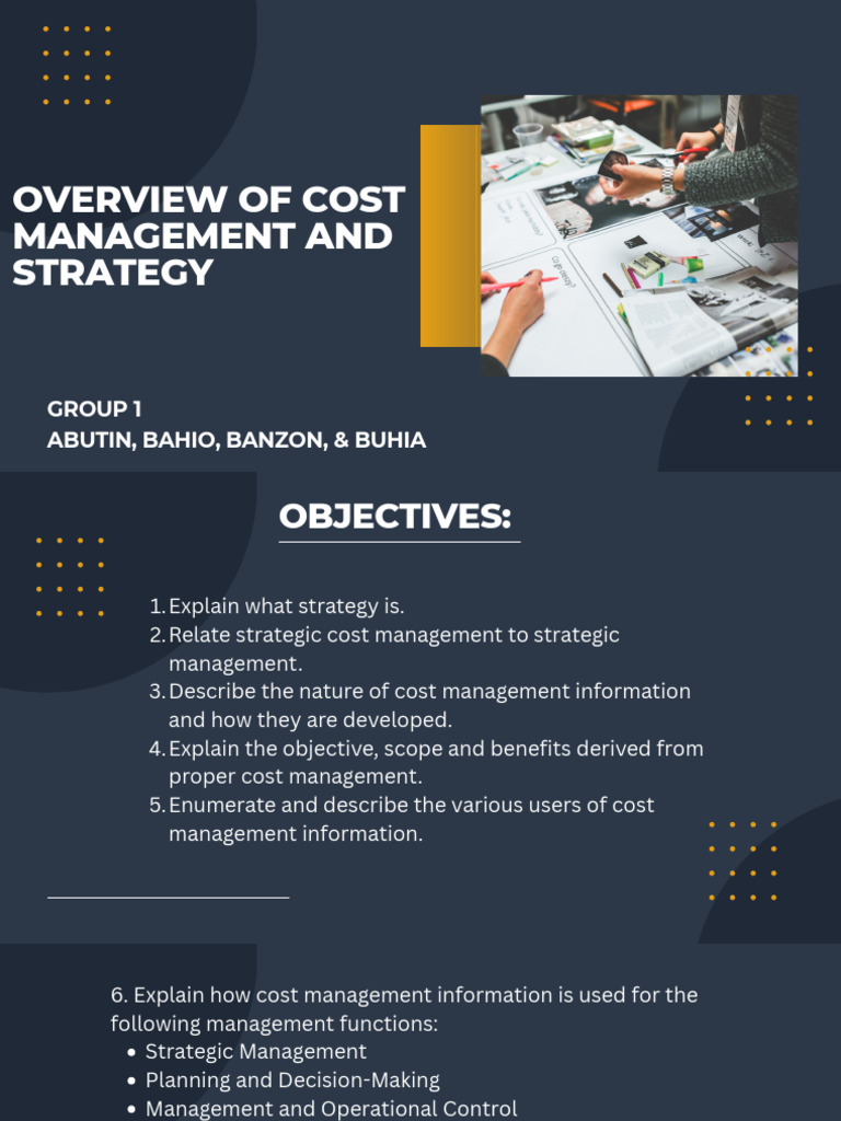 G1 Overview of Cost Management and Strategy | PDF | Strategic ...