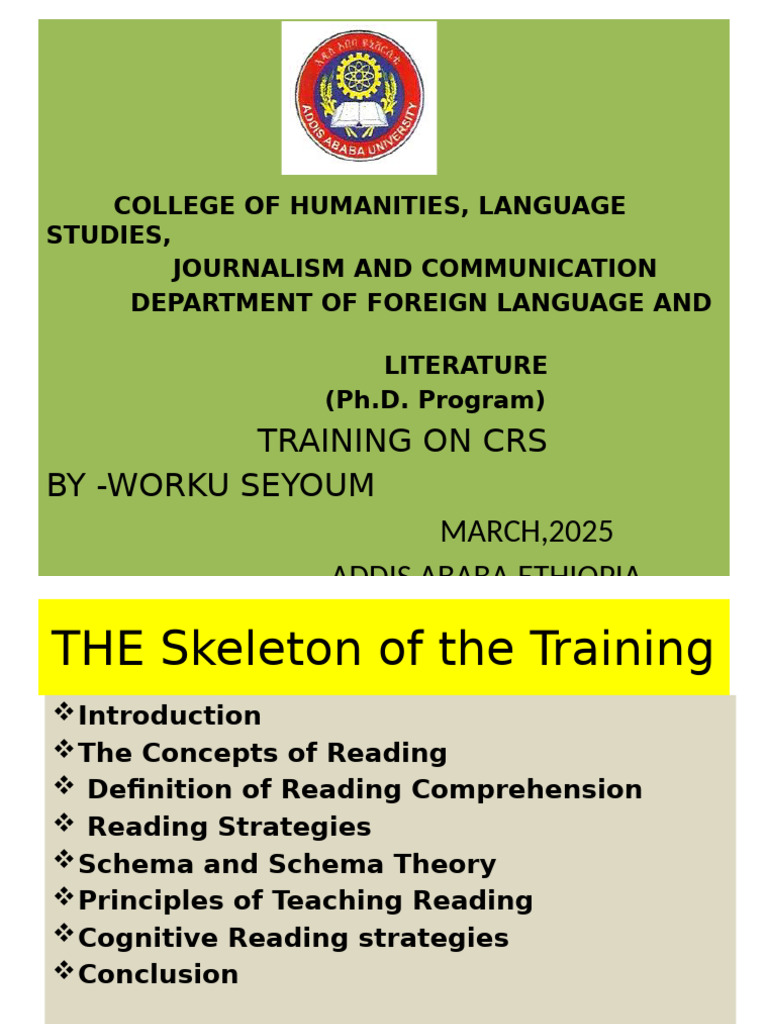 Pilot Study Training | PDF | Reading Comprehension | Schema (Psychology)