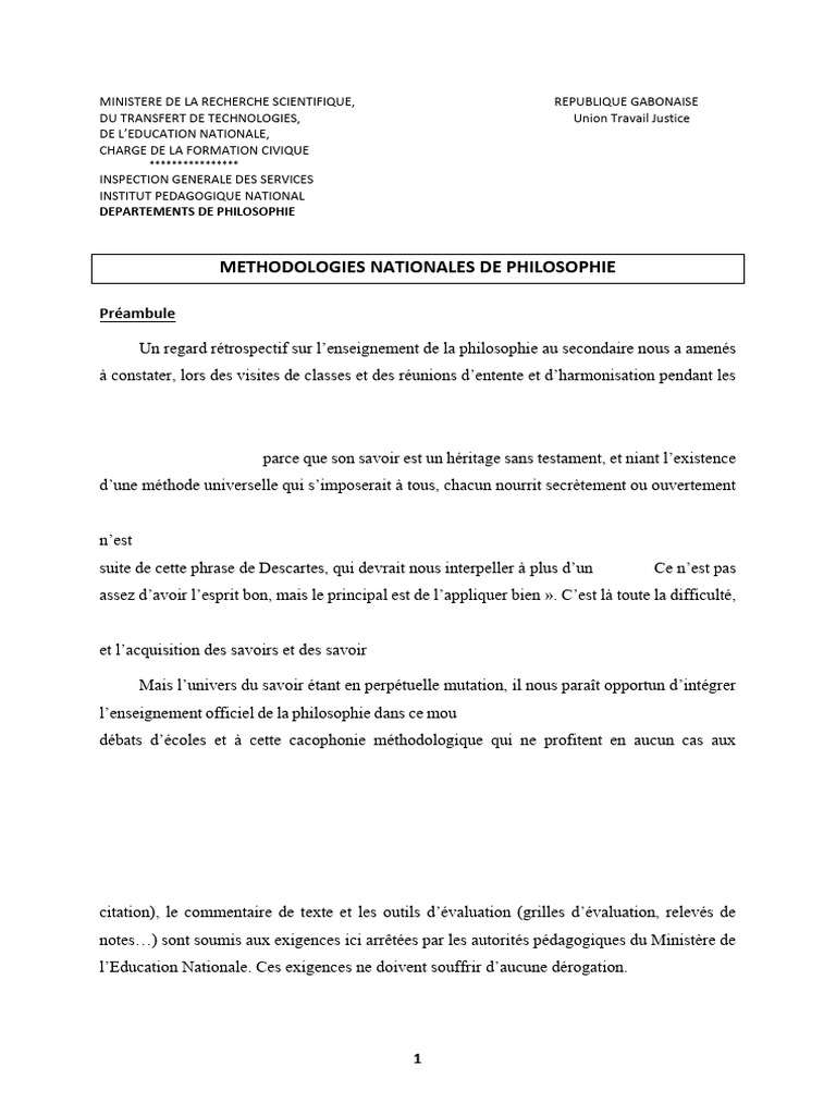 Méthodologie de la dissertation philosophique | PDF | Argumentation ...