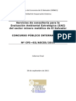 Informe Final de La Evaluación Ambiental Estratégica Del Sector Minero.