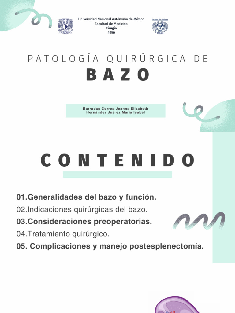Patología Quirúrgica del Bazo | PDF | Bazo | Abdomen