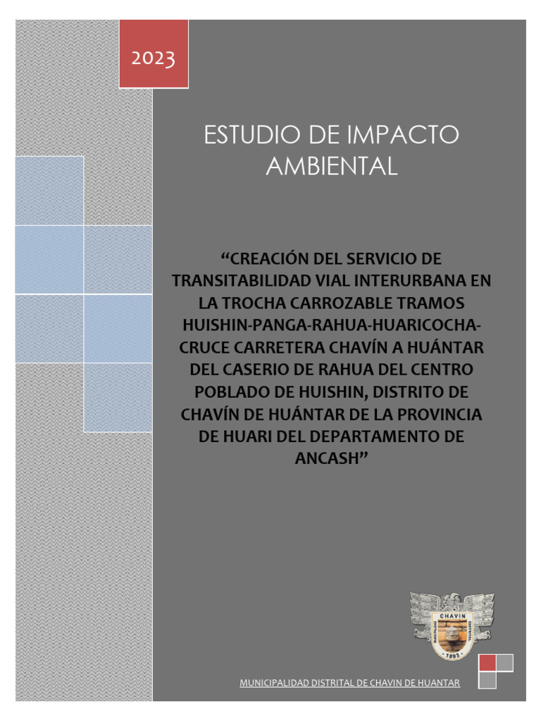 6.1 Estudio de Impacto Ambiental | PDF | Evaluación de impacto ...