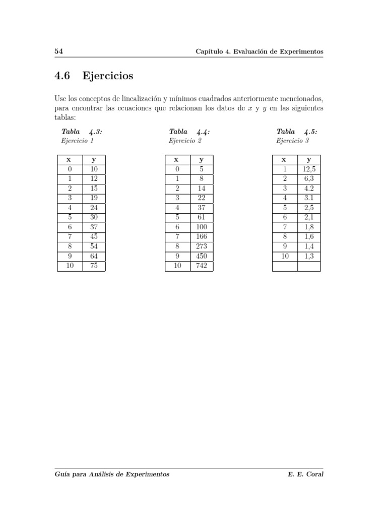 Tablas de La Guía GAEX, Pagina 64 | PDF