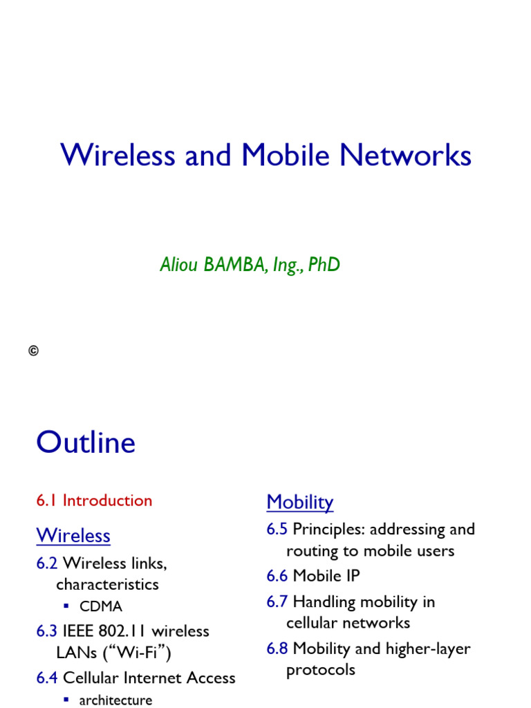 Wireless and Mobile Networks-UTA-RIT3 | PDF | Computer Network ...