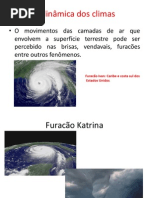 A dinâmica dos climas