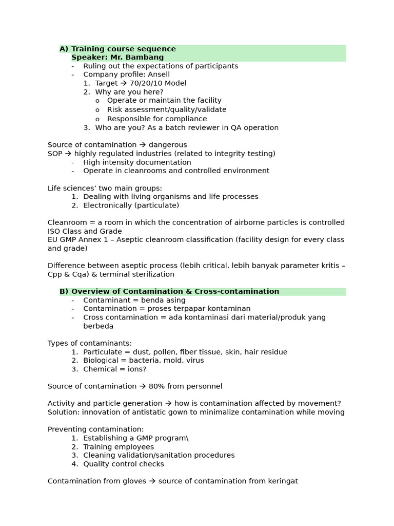 Contamination Control in Cleanrooms | PDF | Leak