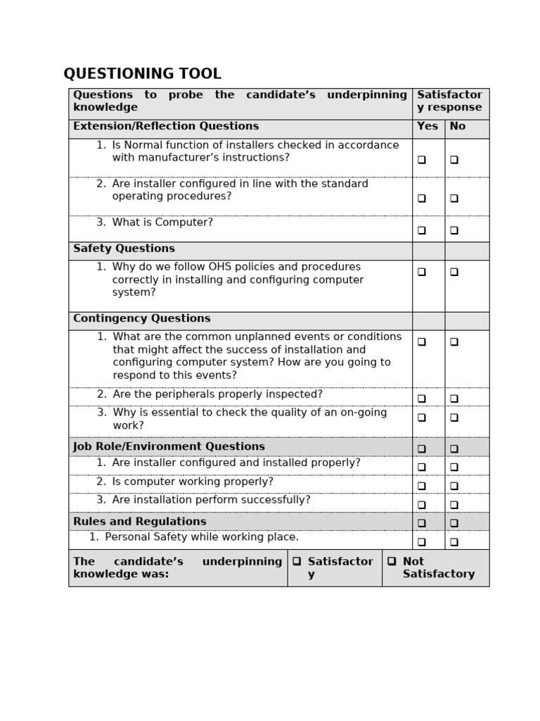 Questioning Tool | PDF | Computing