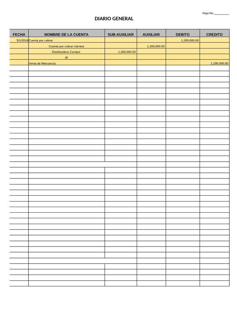 Registro de Cuentas por Cobrar y Pagar | PDF | Finanzas personales | Dinero