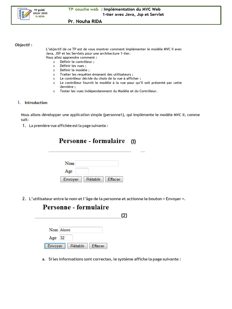 Implémentation MVC Web avec Java JSP | PDF | Modèle-vue-contrôleur ...