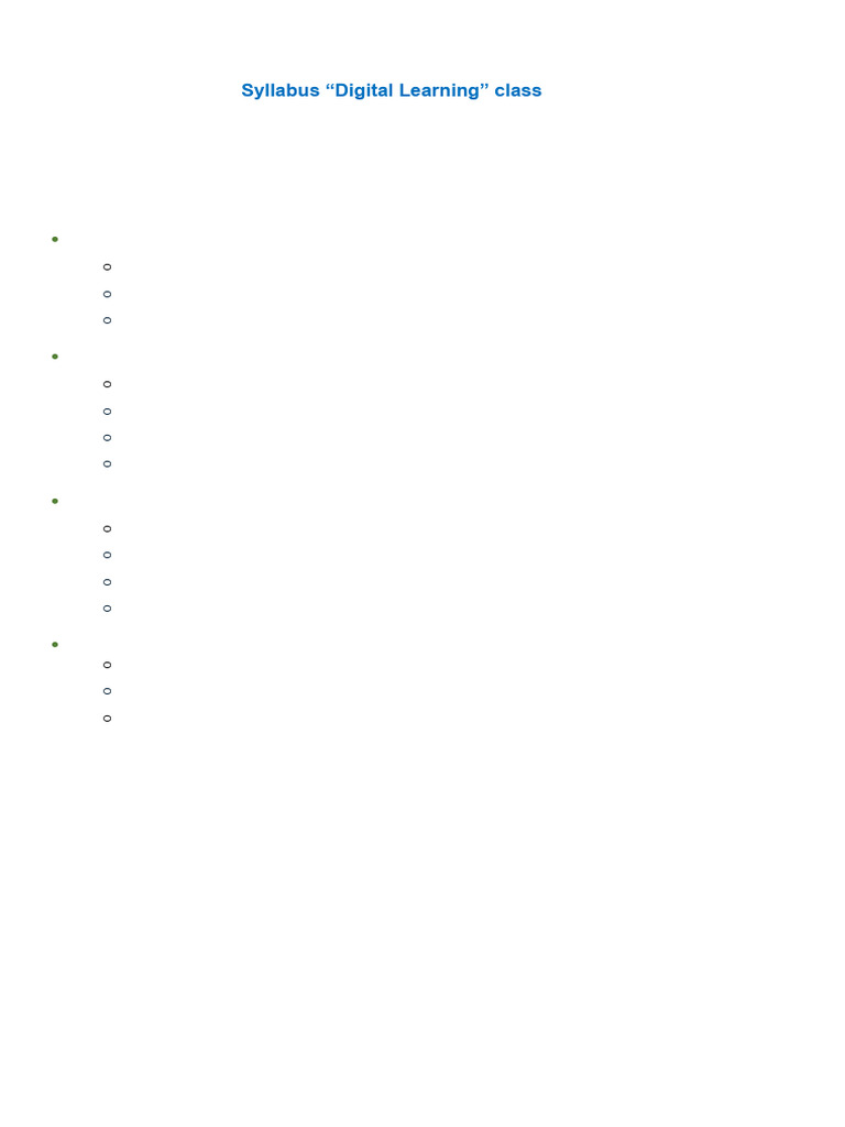 Class 7 Digital Learning Syllabus 2025 | PDF