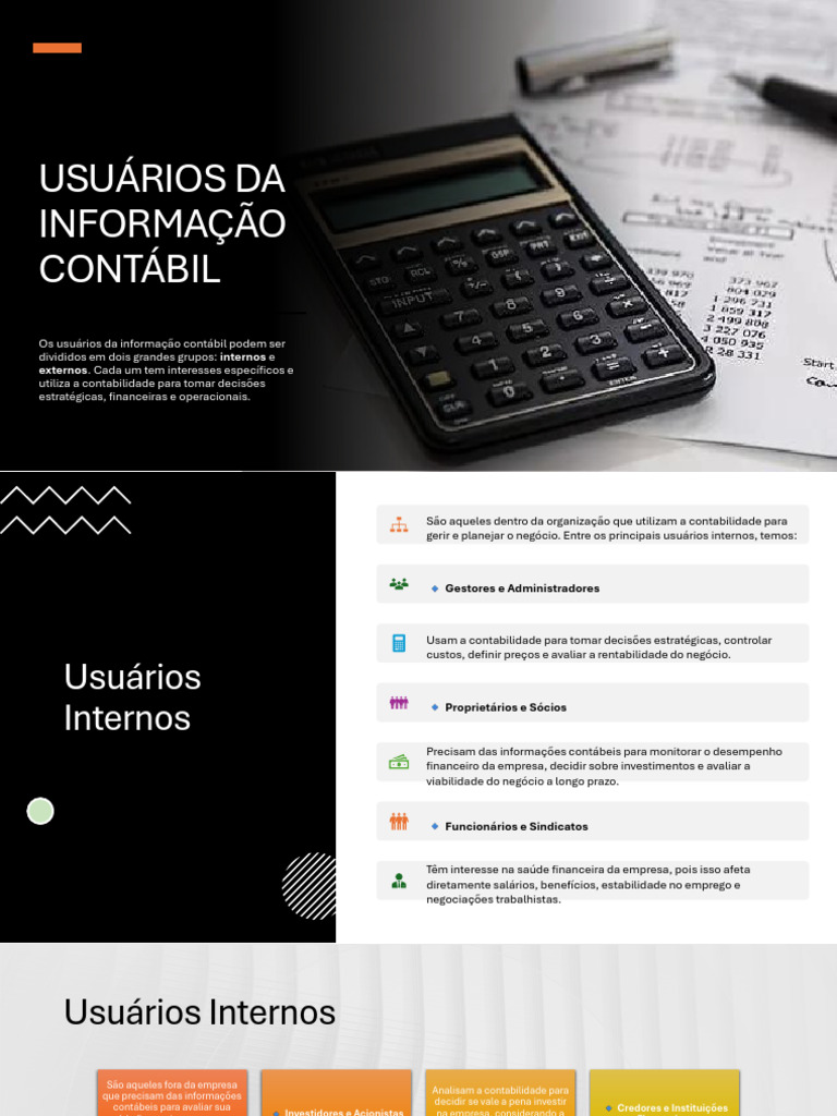 Usuários da Informação Contábil | PDF | Contabilidade | Patrimônio de ...